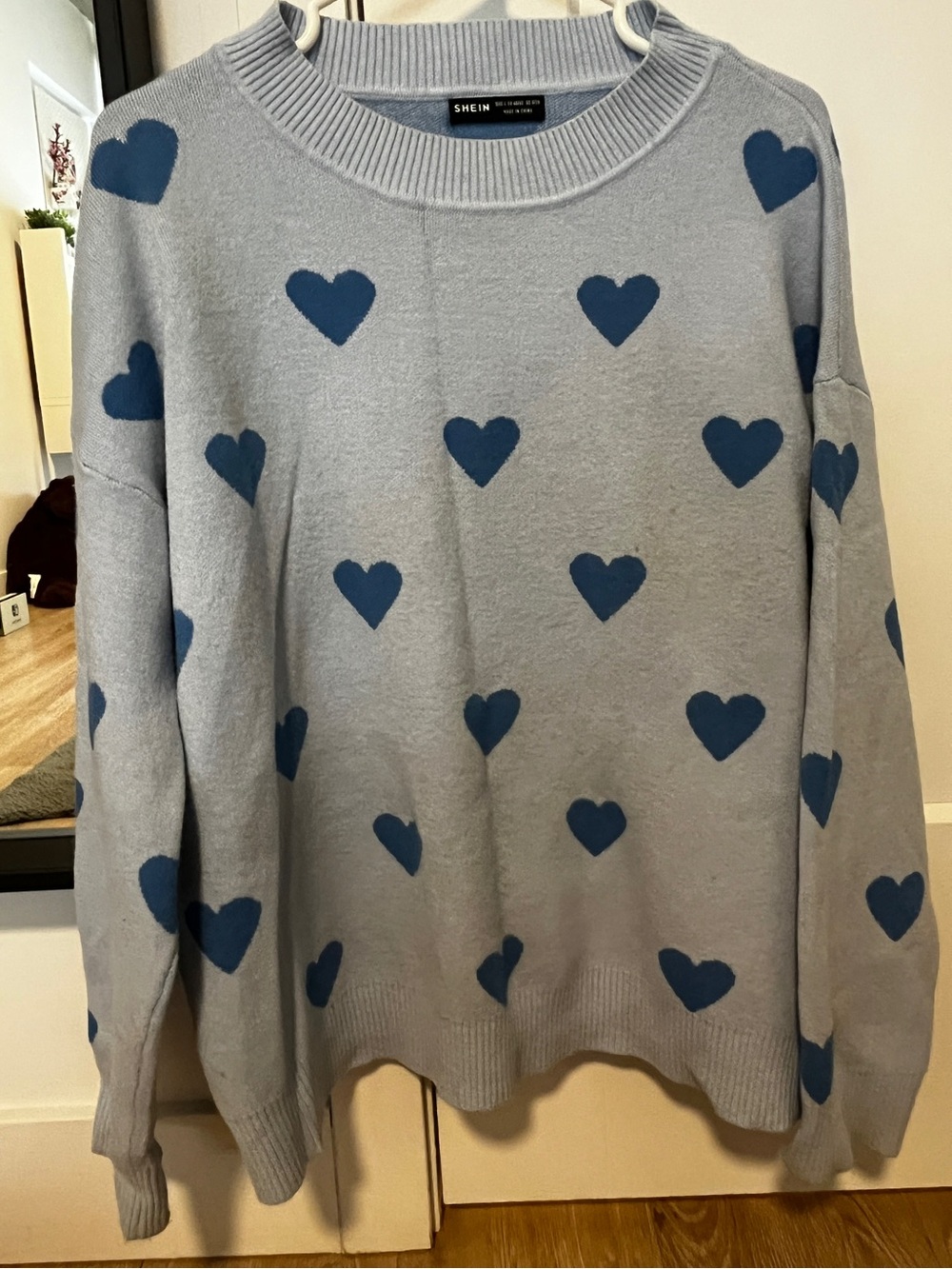 Blue heart sweater